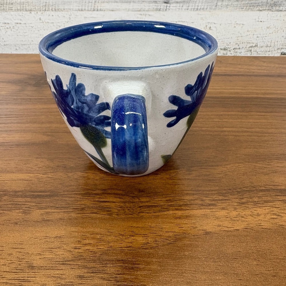 Louisville Stoneware Cornflower Tea Cup and Saucer Hand Painted - Picture 3 of 10